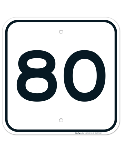 Parking Lot Number 80 Sign