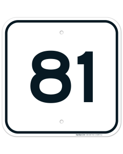 Parking Lot Number 81 Sign