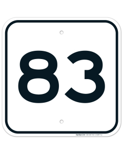 Parking Lot Number 83 Sign