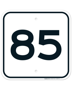 Parking Lot Number 85 Sign
