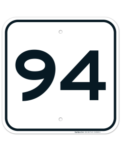 Parking Lot Number 94 Sign