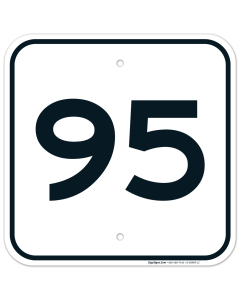 Parking Lot Number 95 Sign