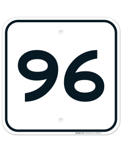 Parking Lot Number 96 Sign