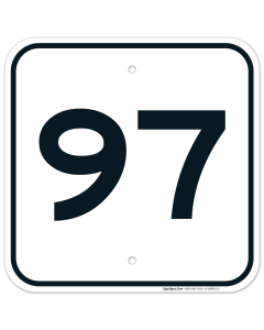 Parking Lot Number 97 Sign