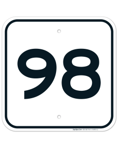 Parking Lot Number 98 Sign