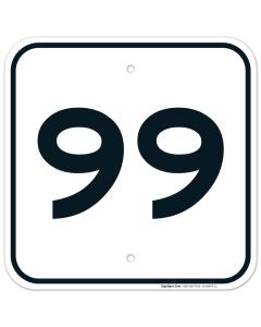 Parking Lot Number 99 Sign