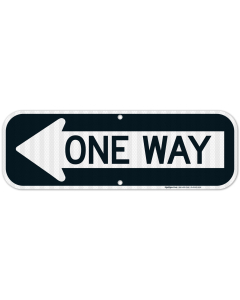 One Way Left Arrow Sign