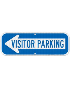 Visitor Parking Left Arrow Sign