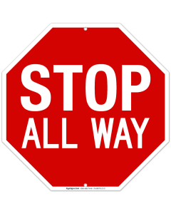 Stop All Way Sign