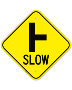 Side Road Tjunction Right Graphic Sign