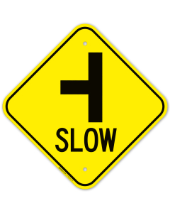 Side Road Tjunction Left Graphic Sign