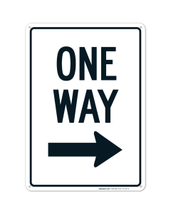 One Way With Arrow Sign