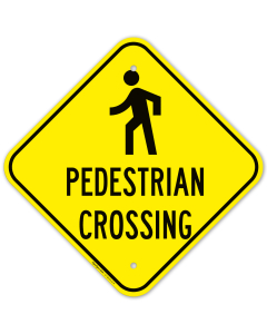 Pedestrian Crossing With Graphic Sign