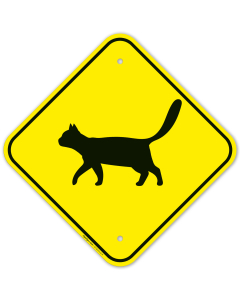 Cat Crossing Sign