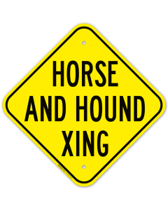 Horse And Hound Crossing Sign