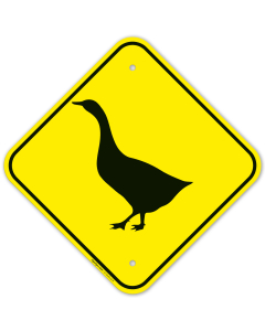 Goose Crossing Graphic Sign