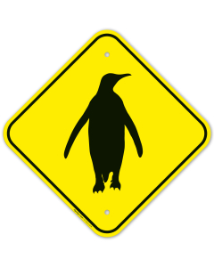 Penguin Crossing Graphic Sign