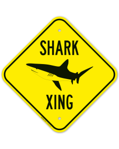 Shark Crossing With Graphic Sign