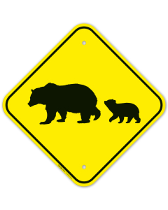 Bear Crossing Sign