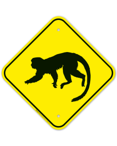 Monkey Crossing Sign