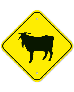 Goat Crossing Sign