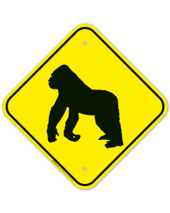 Gorilla Crossing Sign