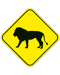 Lion Crossing Sign