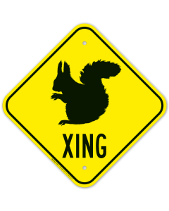 Squirrel Crossing Sign