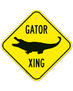 Alligator Corssing Crossing Sign