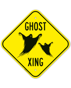Ghost Crossing With Graphic Sign