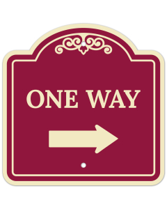 One Way With Right Arrow Décor Sign