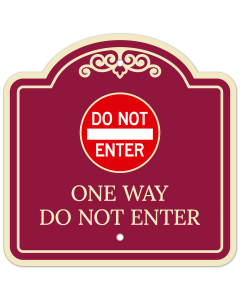 One Way Do Not Enter Décor Sign