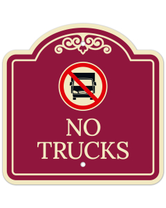No Trucks With Décor Sign