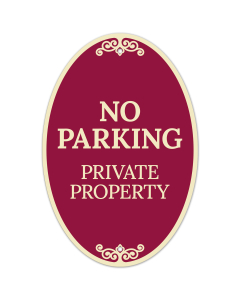 No Parking Private Property Decor Sign, (SI-73853)