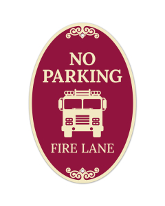 No Parking Fire Lane Decor Sign