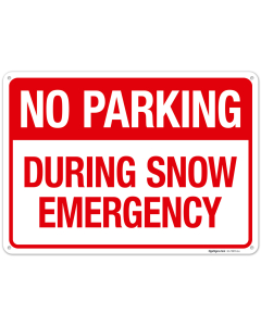 No Parking During Snow Emergency Sign, (SI-73973)
