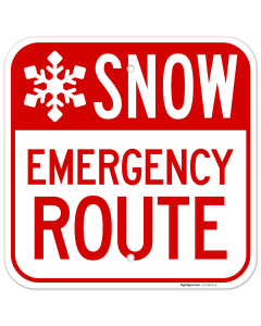 Snow Emergency Route Sign, (SI-73974)