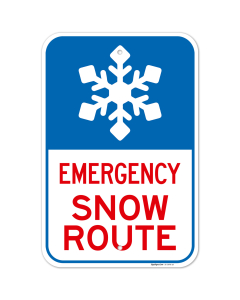 Emergency Snow Route Sign