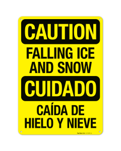 Falling Ice And Snow Bilingual Sign