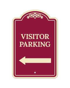 Visitor Parking Left Arrow Décor Sign