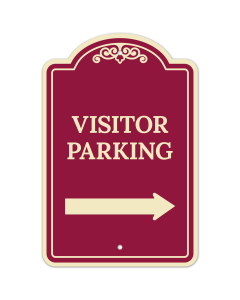 Visitor Parking Right Arrow Décor Sign