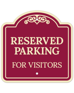 Reserved Parking For Visitors Décor Sign