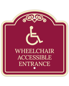 Wheelchair Accessible Entrance Décor Sign