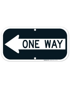 One Way Sign, With Left Arrow