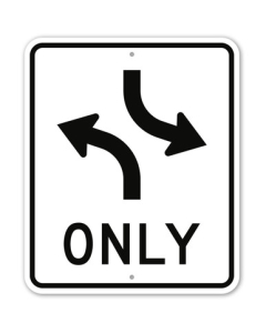 MUTCD Two Way Left Turn R3-9A Sign