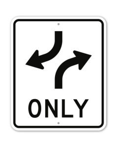 MUTCD Two Way Righ Turn R3-9A Sign