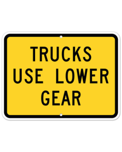 MUTCD Trucks Use Lower Gear W7-2BP Sign