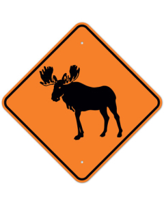 MUTCD Moose W11-21 Orange Sign