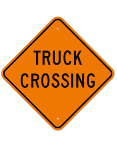 MUTCD Truck Crossing W8-6 Orange Sign