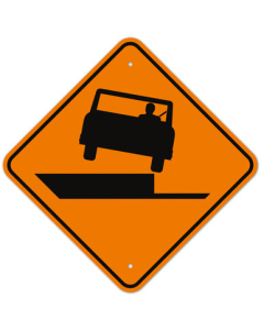 MUTCD Right Soft Shoulder W8-17 Sign